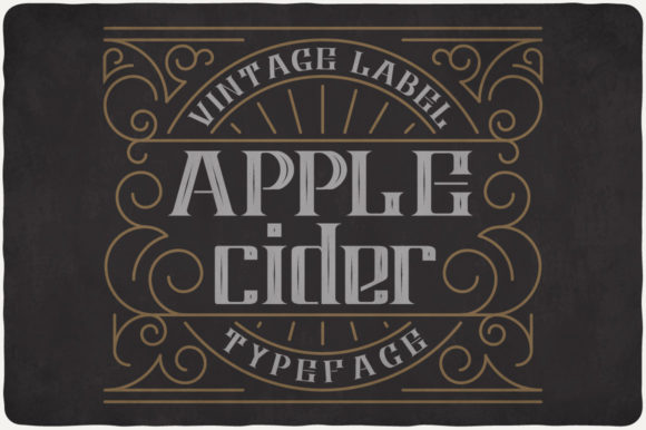 Apple Cider: A Bold Vintage Display Typeface for Timeless Designs