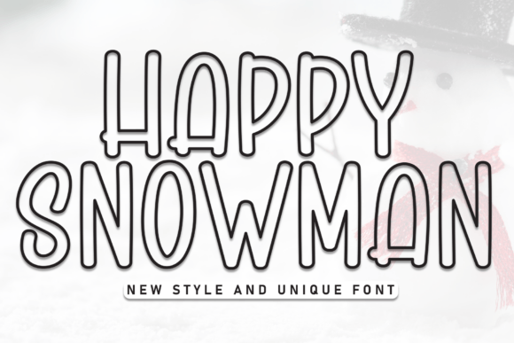 The Joyful Typography of Happy Snowman
