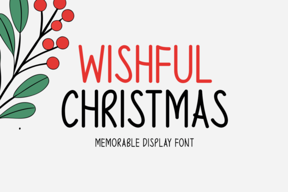 Wishful Christmas: A Display Font for Festive Designs